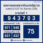 หวยออก16/04/65